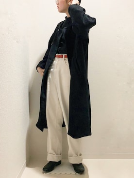 「冬服コーデ」｜「アイテム（その他アウター）」を使った、智さん（レディース・163cm）の冬コーディネート