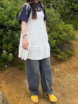 「アイテム（チュニック）」を使った、yyy17さん（レディース・152cm）の夏コーディネート