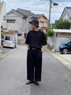 「stein」｜「アイテム（帽子）」を使った、ぺひさん（メンズ・178cm）の夏コーディネート