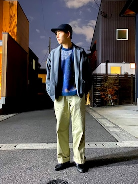 「markaware（マーカウェア）のアイテム（帽子）」を使った、ぺひさん（メンズ・178cm）の冬コーディネート