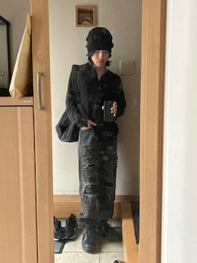 GRANCY】High Damage Straight Denim Pants / ハイダメージストレート GRANCY】High Damage Straight Denim Pants / ハイダメージストレート