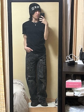 GRANCY】High Damage Straight Denim Pants / ハイダメージストレート