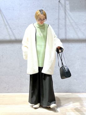 miiisanさんの「ライトボアパイピングコート　140529」を使ったコーディネート