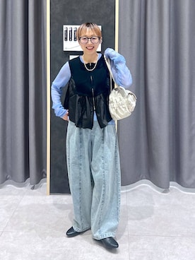 「LEPSIM（レプシィム）のイヤーカフ《2点セット》　638721（イヤーカフ、シルバー系）」を使った、miiisanさん（レディース・150cm）の春コーディネート