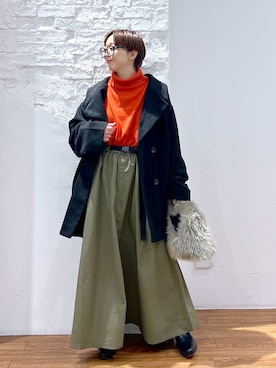「アイテム（チェスターコート）」を使った、miiisanさん（レディース・150cm・30代）の冬コーディネート