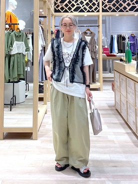 「アイテム（ベスト）」を使った、miiisanさん（レディース・150cm・30代）の夏コーディネート