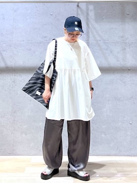 「アイテム（帽子）」を使った、miiisanさん（レディース・150cm・30代）の夏コーディネート