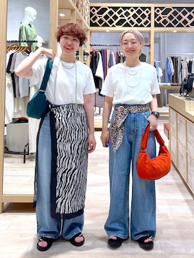 「アイテム（バンダナ/スカーフ）」を使った、miiisanさん（レディース・150cm）の夏コーディネート