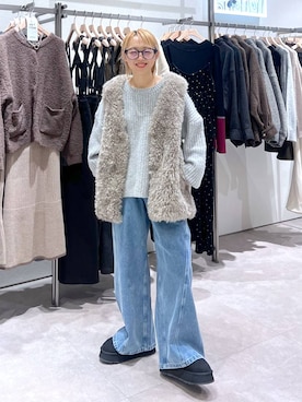 「アイテム（ベスト）」を使った、miiisanさん（レディース・150cm）の冬コーディネート