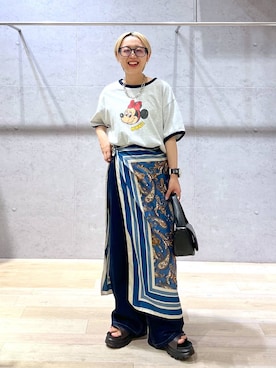 「アイテム（バンダナ/スカーフ）」を使った、miiisanさん（レディース・150cm）の夏コーディネート