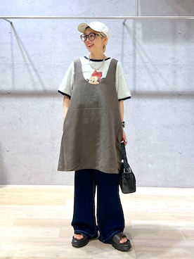 「アイテム（チュニック）」を使った、miiisanさん（レディース・150cm）の夏コーディネート