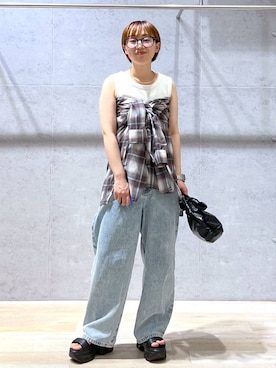「アイテム（ネックレス）」を使った、miiisanさん（レディース・150cm・30代）の夏コーディネート