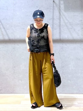 「アイテム（帽子）」を使った、miiisanさん（レディース・150cm・30代）の夏コーディネート