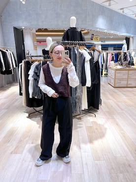 「アイテム（ベスト）」を使った、miiisanさん（レディース・150cm・30代）の秋コーディネート