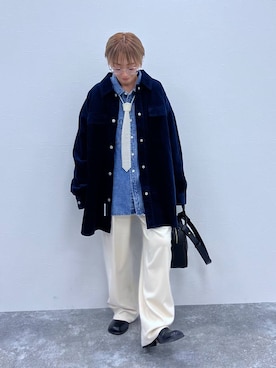 「LEPSIM（レプシィム）のイージーコクーンワイドパンツ　499926（その他パンツ）」を使った、miiisanさん（レディース・150cm）の秋コーディネート