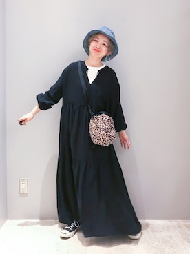 「LEPSIM（レプシィム）のアイテム（シャツワンピース）」を使った、miiisanさん（レディース・150cm）の夏コーディネート