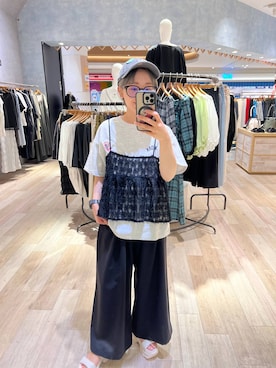 「アイテム（帽子）」を使った、miiisanさん（レディース・150cm・30代）の夏コーディネート
