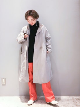 「LEPSIM（レプシィム）のアイテム（モッズコート）」を使った、miiisanさん（レディース・150cm）の秋コーディネート