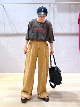 「アイテム（帽子）」を使った、miiisanさん（レディース・150cm・30代）の夏コーディネート