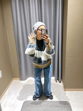 「アイテム（アクセサリー、ブラック系）」を使った、miiisanさん（レディース・150cm）の冬コーディネート