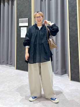 「LEPSIM（レプシィム）の【CONVERSE／コンバース】AS/AGED/AC/OX　573027（スニーカー、ブルー系）」を使った、miiisanさん（レディース・150cm）の春コーディネート