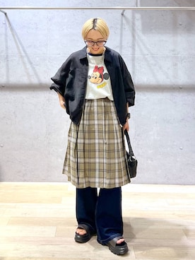 「アイテム（ブルゾン）」を使った、miiisanさん（レディース・150cm）の夏コーディネート