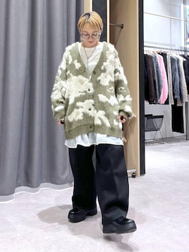 「アイテム（カーディガン/ボレロ）」を使った、miiisanさん（レディース・150cm・30代）の冬コーディネート