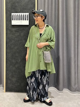 「アイテム（キャップ）」を使った、miiisanさん（レディース・150cm）の春コーディネート