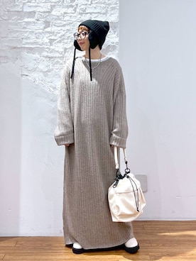 「アイテム（ワンピース/ドレス）」を使った、miiisanさん（レディース・150cm・30代）の冬コーディネート