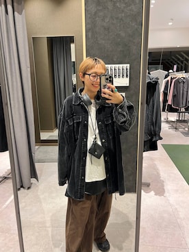 「LEPSIM（レプシィム）のイージーコクーンカラーパンツ　1043483（その他パンツ、ブラウン系）」を使った、miiisanさん（レディース・150cm）の秋コーディネート