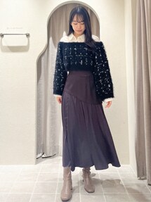 LADYMADE（レディメイド）の「シャツドッキングフェザーツイードニット