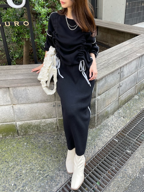 セール】バイカラードロストニットセットアップ（セットアップ）｜SET