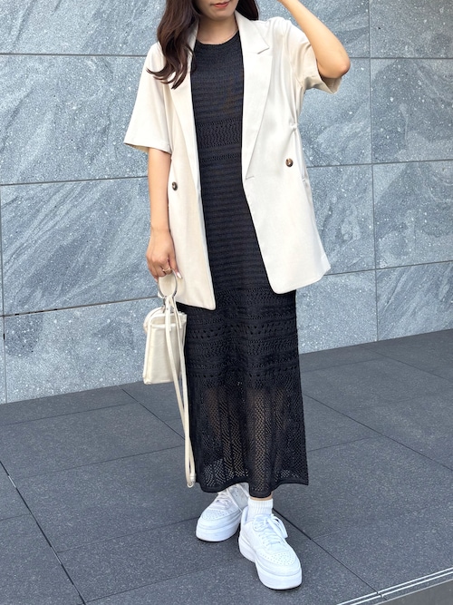 セール】クロシェニットストレートワンピース（ワンピース）｜LADYMADE