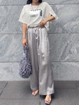 「アイテム（その他パンツ、シルバー系）」を使った、LADYMADE Stylingさん（レディース・159cm）の秋コーディネート