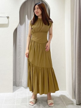 「マスタード」｜LADYMADE Stylingさん（レディース・160cm）の夏コーディネート
