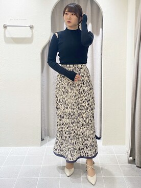 「ワッシャースカート」｜LADYMADE Stylingさん（レディース・160cm）の冬コーディネート