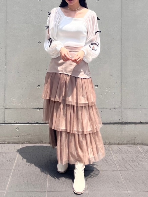 ラメチュールフリルティアードスカート（スカート）｜LADYMADE（レディ