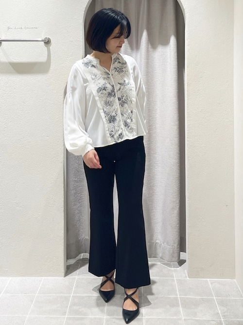 LADYMADE（レディメイド） スラックス パンツ クロスベルトフレア