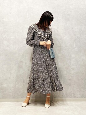 「春ワンピ」｜LADYMADE Stylingさん（レディース・160cm）の冬コーディネート