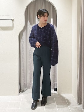 「ショートニット」｜LADYMADE Stylingさん（レディース・160cm）の冬コーディネート