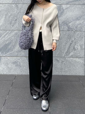 「今日のコーデ」｜「アイテム（パンツ、シルバー系）」を使った、LADYMADE Stylingさん（レディース・165cm）の秋コーディネート