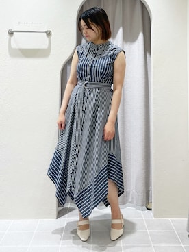 「ストライプワンピース」｜LADYMADE Stylingさん（レディース・160cm）の春コーディネート