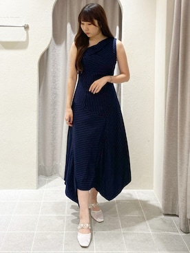 「ストライプワンピース」｜LADYMADE Stylingさん（レディース・160cm）の夏コーディネート