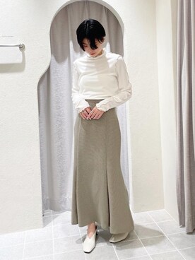 「メロートップス」｜「アイテム（スカート）」を使った、LADYMADE Stylingさん（レディース・160cm）の夏コーディネート