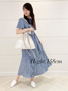 ワンピース ドレスを使った ライトブルー のレディース人気ファッションコーディネート Wear
