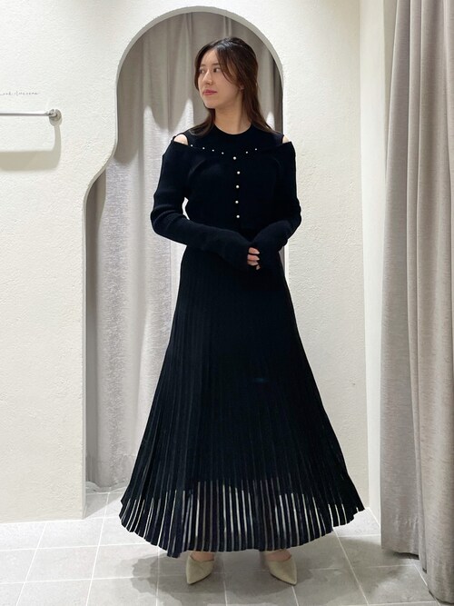 LADYMADE tシャツ コンパクトパールニットアンサンブル