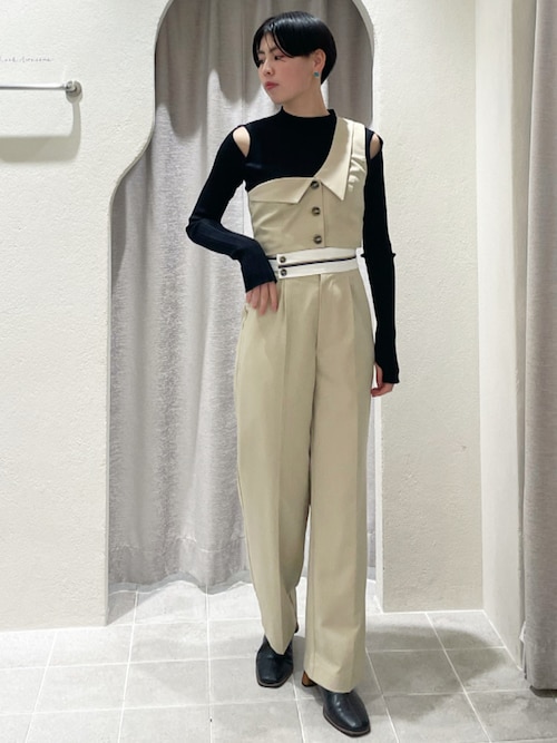セール】アシンメトリーカラーワンショルビスチェ（ベスト
