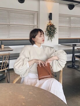 「ラクーンニット」｜LADYMADE Stylingさん（レディース・160cm）の冬コーディネート