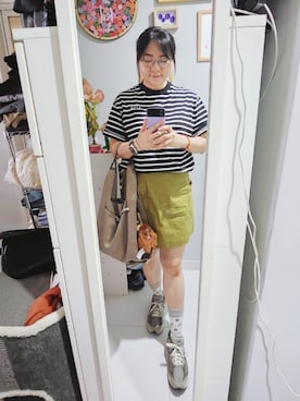 「アイテム（カーゴパンツ）」を使った、Yukariveraさん（レディース・165cm）の夏コーディネート