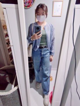 「blue」｜「アイテム（タンクトップ）」を使った、Yukariveraさん（レディース・164cm）の秋コーディネート